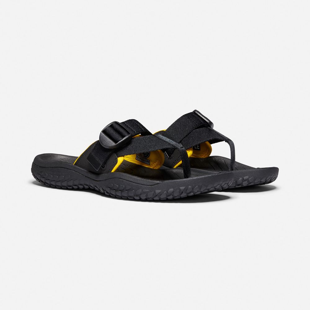 Tong Keen Homme Noir | Solr Toe Post Sandal | TREQF-7049